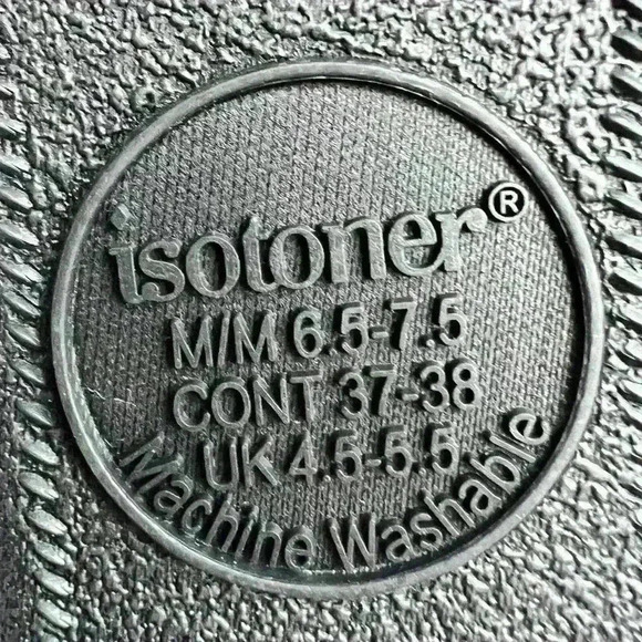 Isotoner Signature Womens Black Slip On Bow Ballet  Slippers Size 6.5-7.5 - Picture 7 of 8